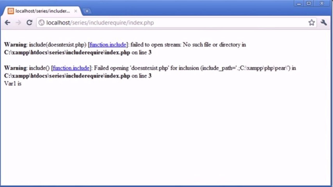 42 - include and require Functions inside php on Gegasoft