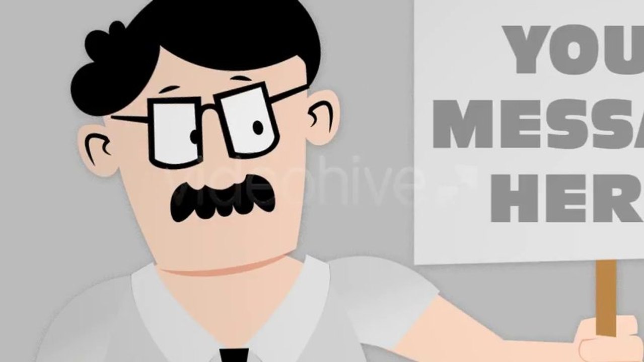 Cartoon Character Businessman - After Effects Template
