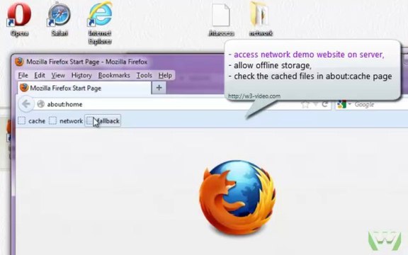 manifest attribute, network section on html element in HTML5, visit w3-video.com