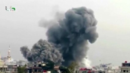 Amateur video purports to show Syria air bombardment