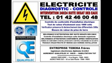 ELECTRICITE DEPANNAGE PARIS 5eme - 0142460048 - 24/24 7/7 ELECTRICIEN HAUTEMENT QUALIFIE