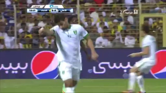 اهداف مباراة - الاهلي 2-1 الاتحاد - بصوت المعلقين احمد النفيسة و الجزائري يزيد مواقي - دوري جميل 24/01/2014 HD