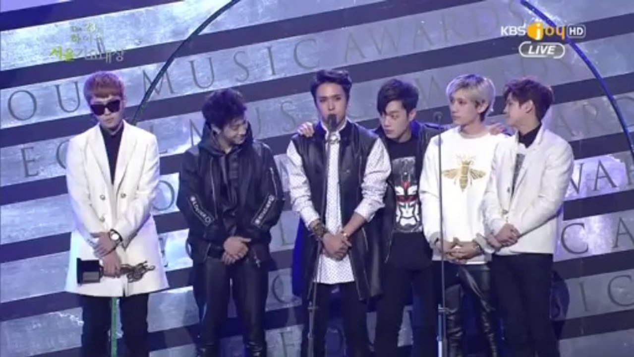 ] 140123  비스트   BEAST winning Bonsang at SMA
