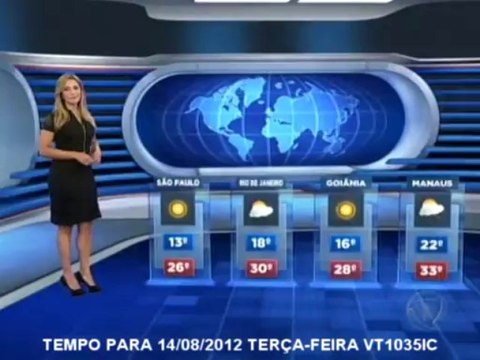 20120814 PREVISÃO DO TEMPO PARA 14/08/2012 TERÇA-FEIRA COM PATRÍCIA COSTA