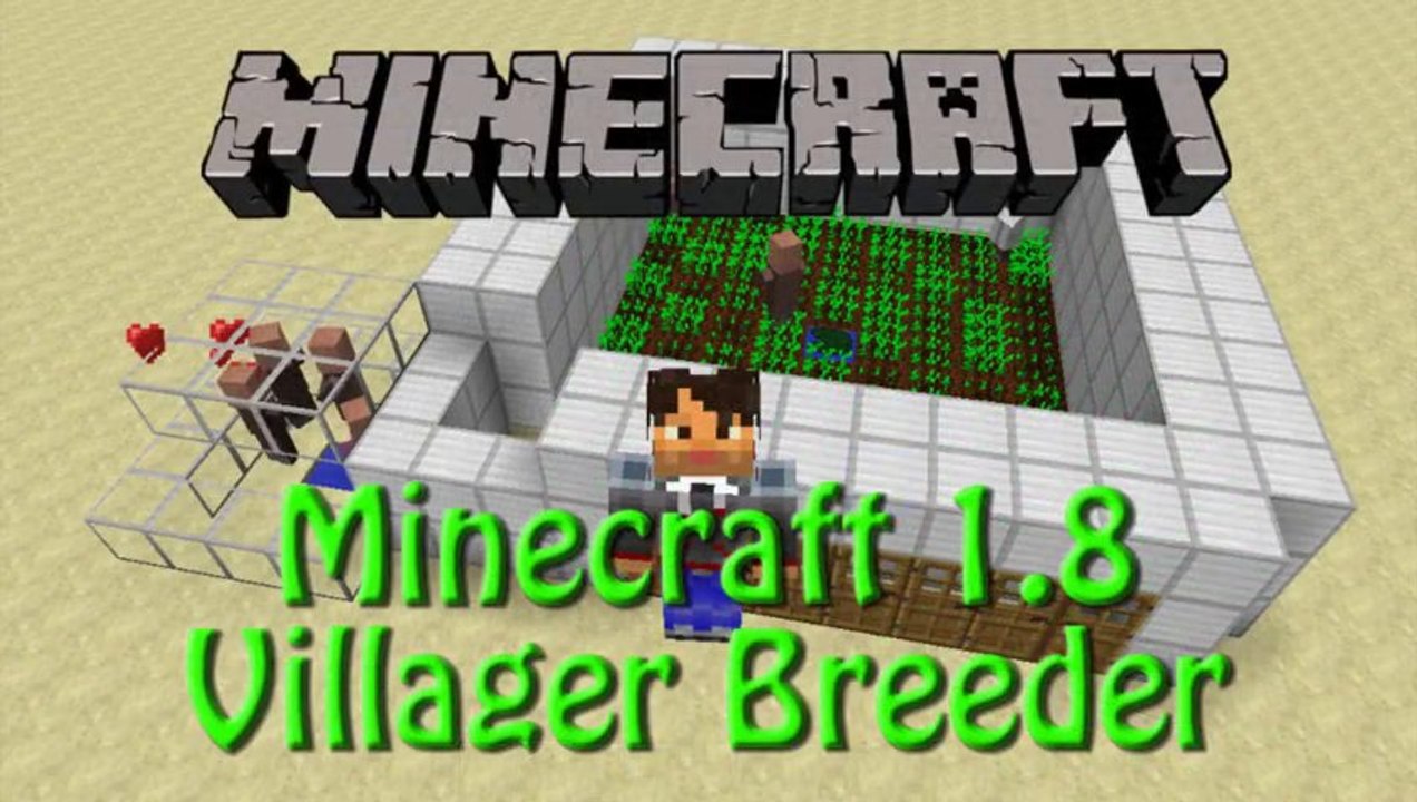 Minecraft: 1.8 Infinite Villager Breeder Showcase no Redstone