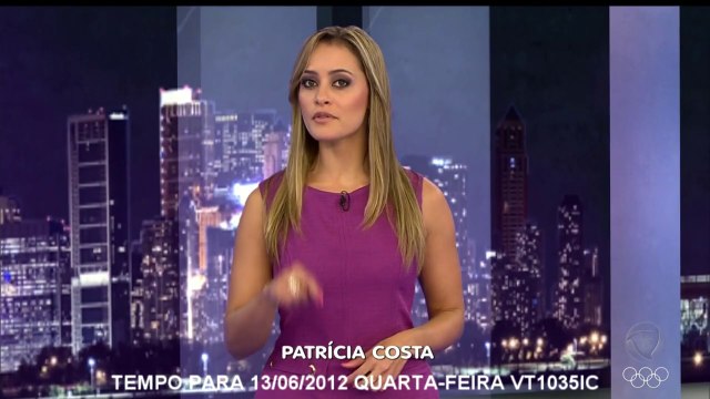20120613 PREVISÃO DO TEMPO PARA 13/06/2012 QUARTA-FEIRA COM PATRÍCIA COSTA