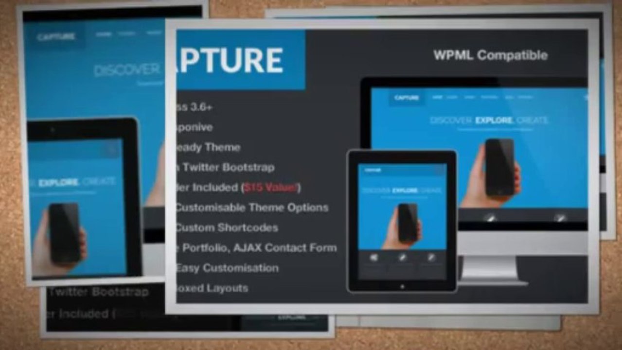 Capture Responsive Bootstrap WordPress Theme Download