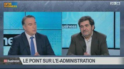 Le point sur l'e-administration: Gaël Sliman, Bruno Vanryb et Laurent Dechaux, dans 01Business - 25/01 3/4