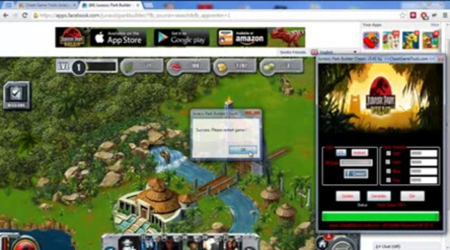 Jurassic Park Builder Pirater - Cash Coins Meat triche astuce android ios telecharger ! FREE Download