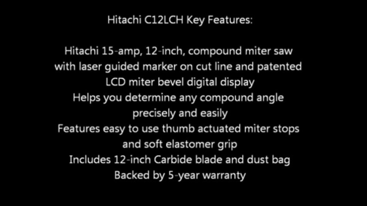 Hitachi C12LCH Miter Saw Review