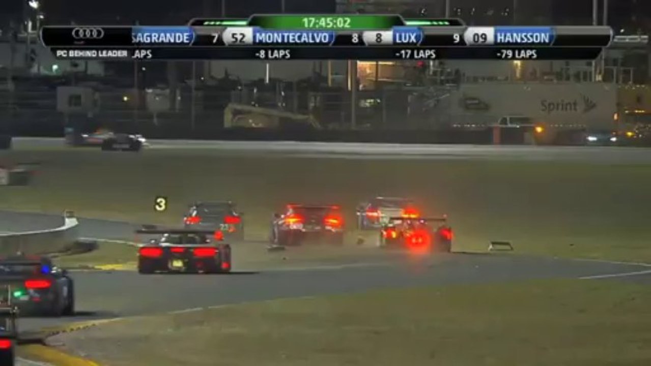 24h Daytona 2014 Sofranos Big Crash and spins