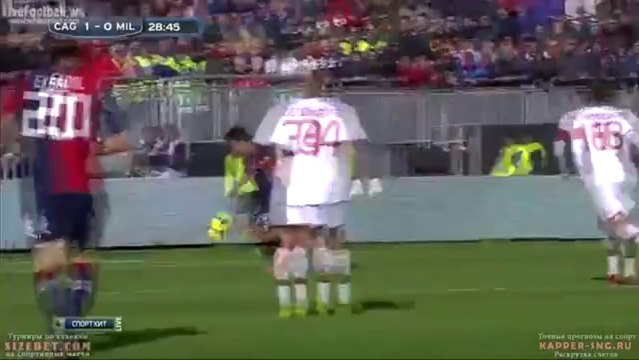 Marco Sau Great Goal ~ Cagliari vs AC Milan 1-0 ( Serie A ) 26-01-2014 HD