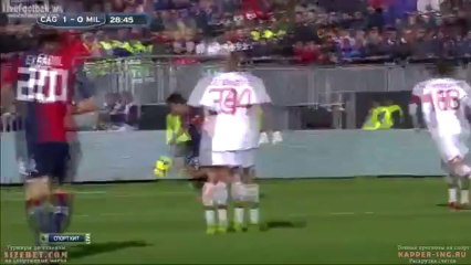 Marco Sau Great Goal ~ Cagliari vs AC Milan 1-0 ( Serie A ) 26-01-2014 HD