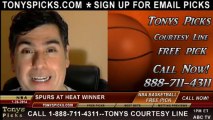 Miami Heat vs. San Antonio Spurs Pick Prediction NBA Pro Basketball Odds Preview 1-26-2014