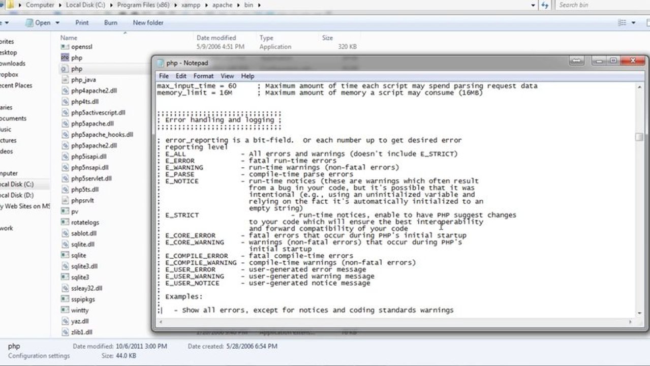 PHP Tutorial Urdu - 13 - More on Error Reporting Free Urdu Tutorials Video training by Pakistan Education taleem.tv