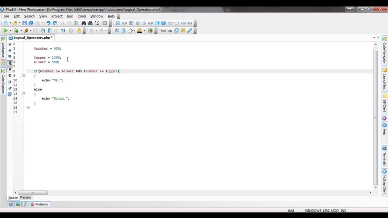 PHP Tutorial Urdu - 21 - Logical Operators Free Urdu Tutorials Video training by Pakistan Education taleem.tv
