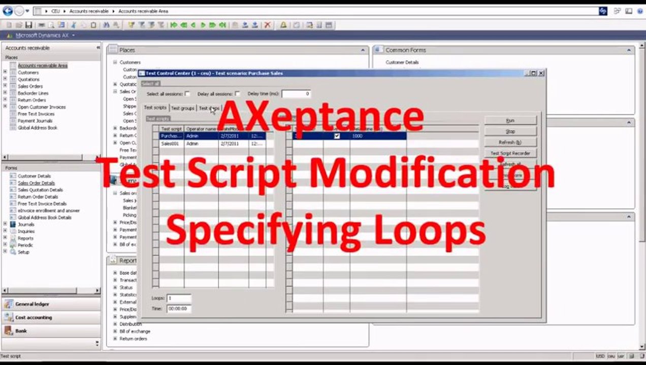 AXeptance Regression Testing with Microsoft Dynamics AX