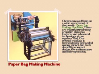 Paper Bag Making Machine