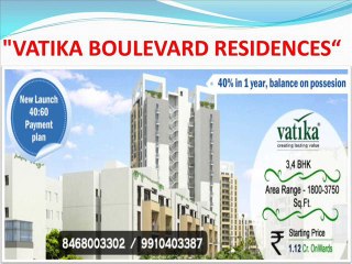 Vatika Boulevard Residences Sector 83 @ 8468003302