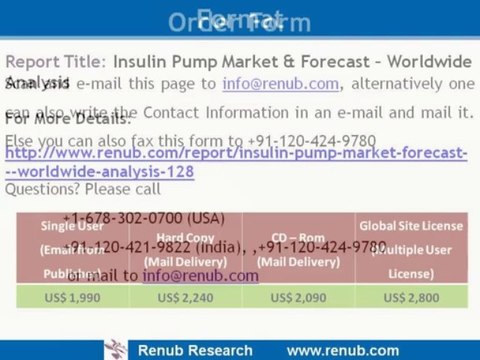 Insulin Pump Market & Forecast Worldwide Analysis