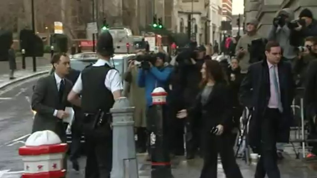 Jude Law arrives at hacking trial