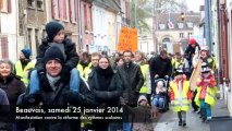 Beauvais : manifestation contre la réforme des rythmes scolaires