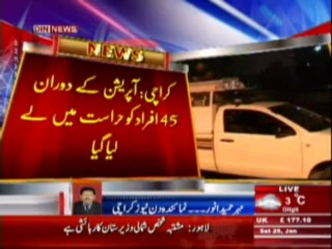 Karachi Surjani Town Maine Police Aur Rangers Ka Mushtarka Operation
