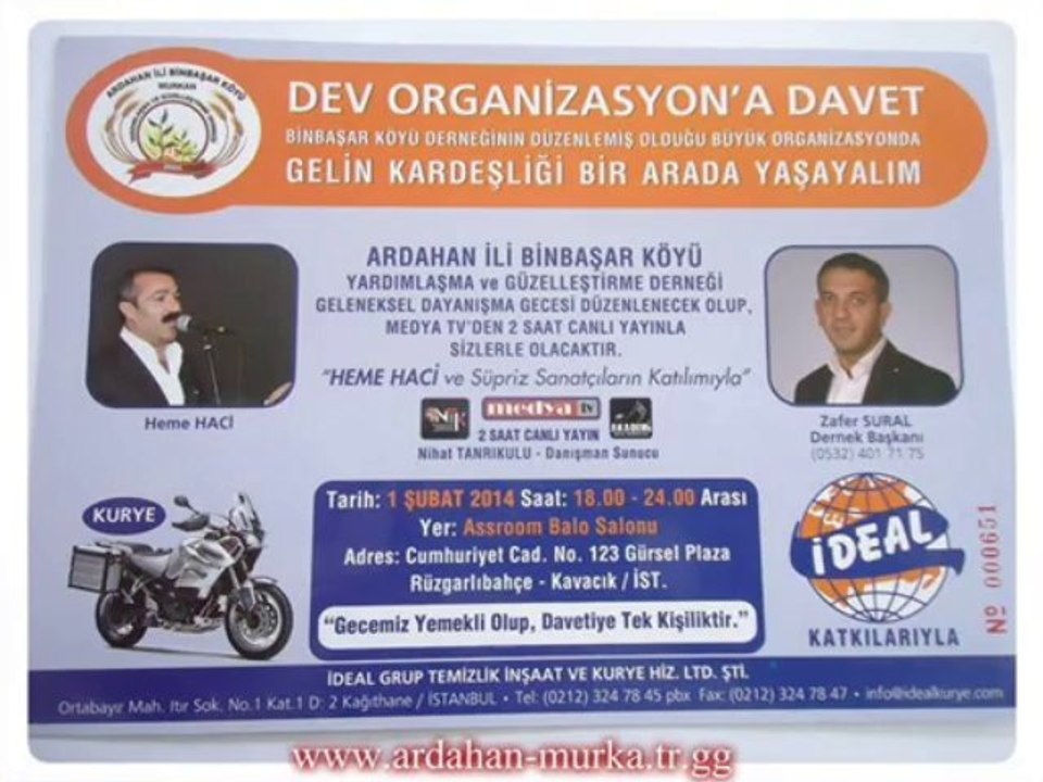 Ardahan ili Binbaşar Köyü Derneği gecesi @ MURKA köyü haberleri - news