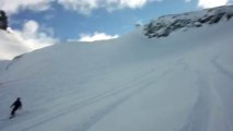 Les Deux Alpes 2014 - La bonne poudreuse du matin (avec Romain)