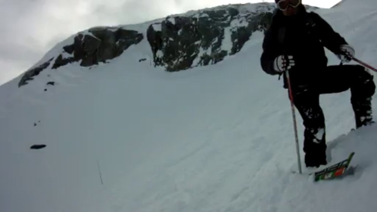 Les Deux Alpes 2014 - Chute de Romain