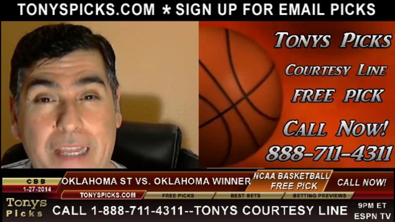 Oklahoma Sooners vs. Oklahoma St Cowboys Pick Prediction NCAA College Basketball Odds Preview 1-27-2014