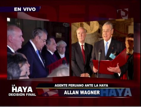 Embajador Allan Wagner agradeció a La Haya por fallo sobre diferendo marítimo