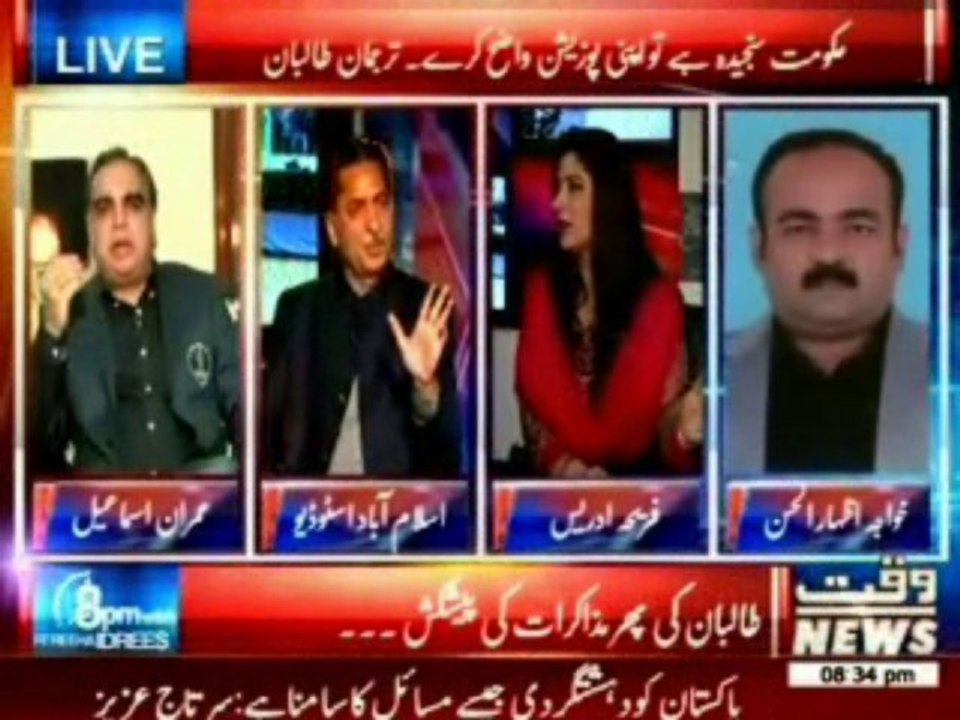WAQT TV 8pm with Fareeha Idrees with MQM Khawaja Izhar Ul Hassan (27 JAN 2014)