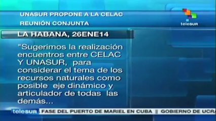 Unasur propone a Celac reuniones conjuntas para fortalecer la región