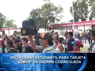 Inicia censo estudiantil para tarjeta “somos” en la UNERMB – Ciudad Ojeda. 16.10.13