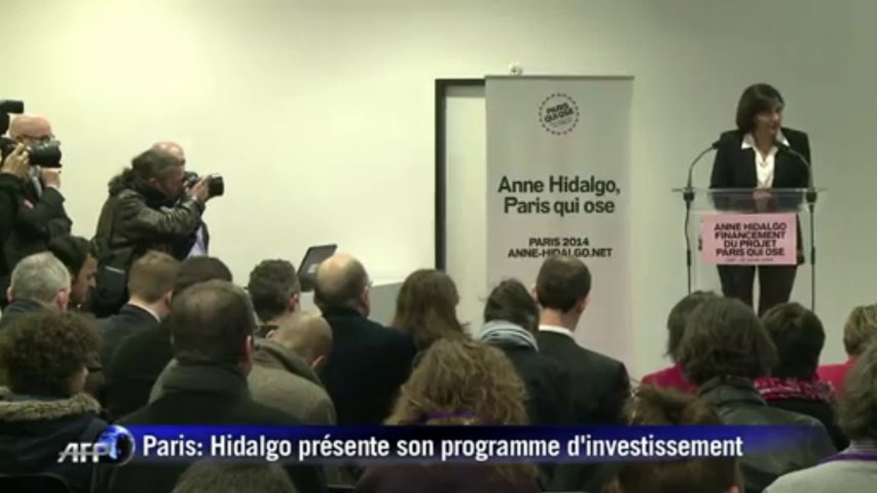 [AFP] Hidalgo propose 8,5 mds d'euros d'investissements pour Paris