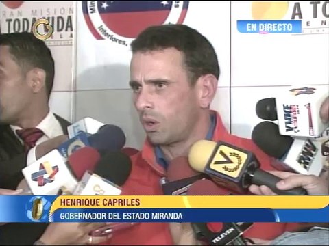 Capriles: Nuestra Venezuela se nos está perdiendo producto de la violencia desatada