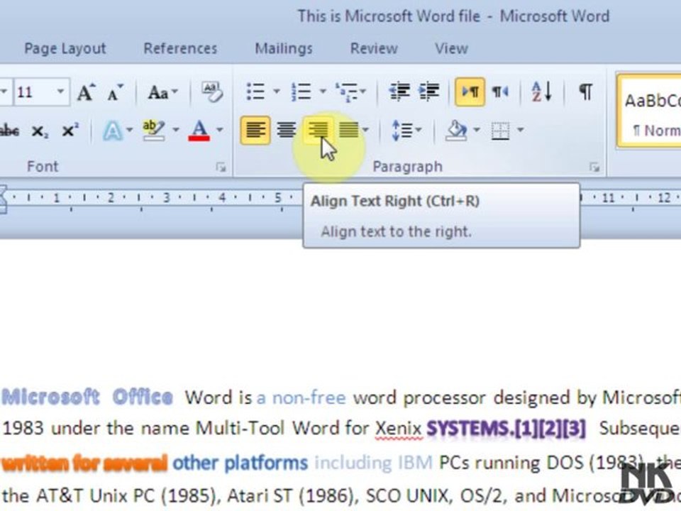 Lesson  17 Paragraph Alignment (Microsoft Office Word 2007_2010 Free Tutorial Urdu Hindi Video Training taleem.tv Pakistan Education