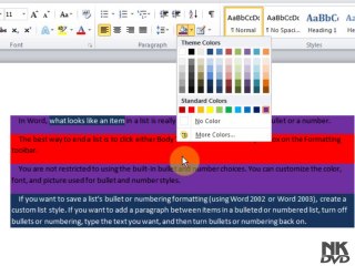 Lesson  22 Text Shading (Microsoft Office Word 2007_2010 Free Tutorial Urdu Hindi Video Training taleem.tv Pakistan Education