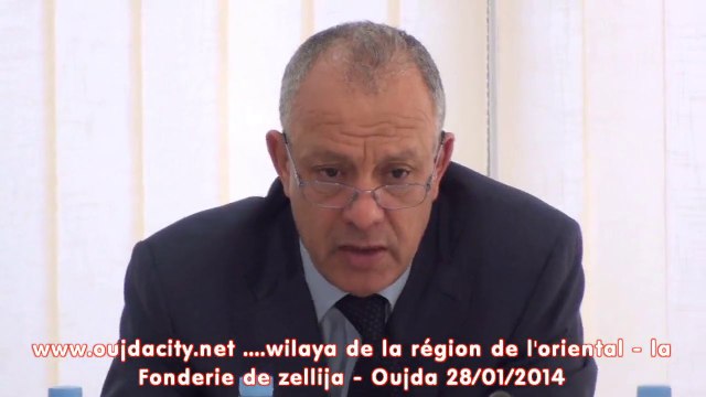 السيد محمد مهيدية والي الجهة الشرقية عامل عمالة وجدة انكاد يتراس حفل تفويت معادن زليجة لمستثمر هندي