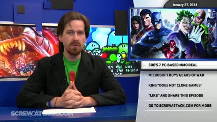 Hard News 01/27/14 - King "doesn't clone games," SOE's MMO deal, and Microsoft buys Gears of War - Hard News Clip