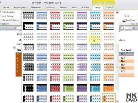 Lesson 36 Tables Formatting (Microsoft Office Word 2007_2010 Free Tutorial Urdu Hindi Video Training taleem.tv Pakistan Education