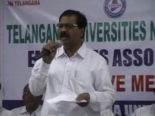 Deviprasad at Telangana Universities non teaching employees meeting