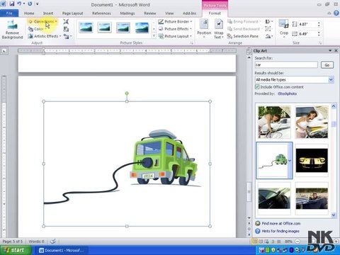 Lesson 42 Insert Clip Art (Microsoft Office Word 2007_2010 Free Tutorial Urdu Hindi Video Training taleem.tv Pakistan Education