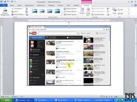 Lesson 48 Insert ScreenShot (Microsoft Office Word 2007_2010 Free Tutorial Urdu Hindi Video Training taleem.tv Pakistan Education