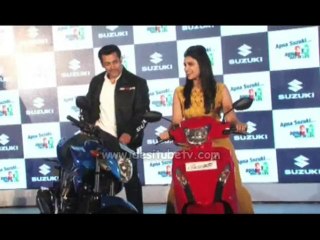 Salman Khan and Parineeti Chopra got together on the launch of two new products of Suzuki Motorcycle