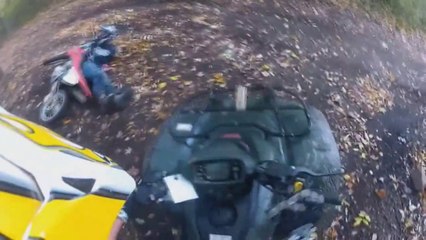 Funny Crash - Rider Looses Control Of Honda CRF150F