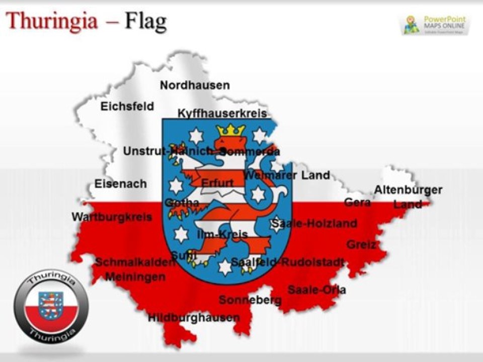 PowerPoint Map Templates Thuringe