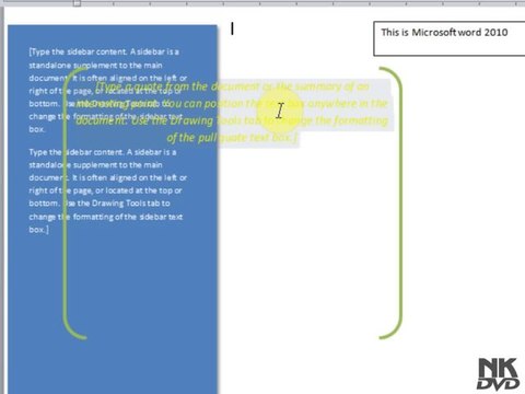 Lesson 56 Insert Text Box Part 1 (Microsoft Office Word 2007_2010 Free Tutorial Urdu Hindi Video Training taleem.tv Pakistan Education