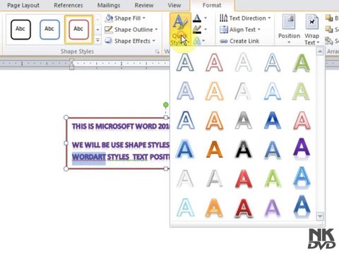 Lesson 57 Insert Text Box Part 2 (Microsoft Office Word 2007_2010 Free Tutorial Urdu Hindi Video Training taleem.tv Pakistan Education